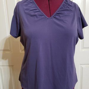 Van Heusen Purple V neck T shirt